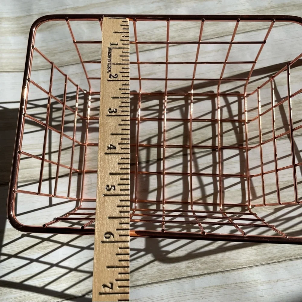 2 Rose Gold Storage Baskets - Picture 6 of 8